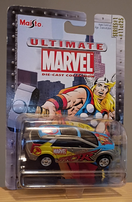 Set of 4 Maisto Ultimate Marvel Diecast Vehicles (2002) - Thor, Storm, Daredevil, Elektra
