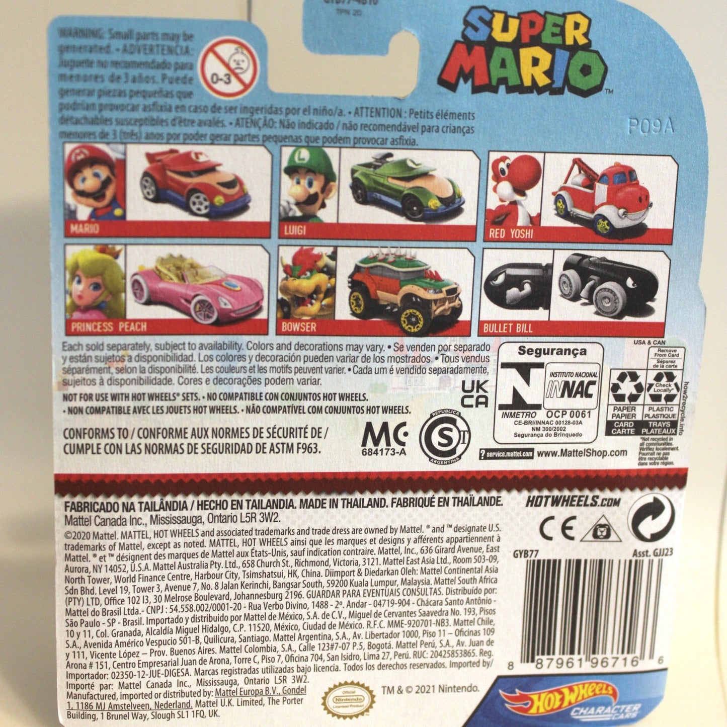 Hot Wheels Monster Trucks Super Mario Bowser 1:64 Scale Character Truck and Car