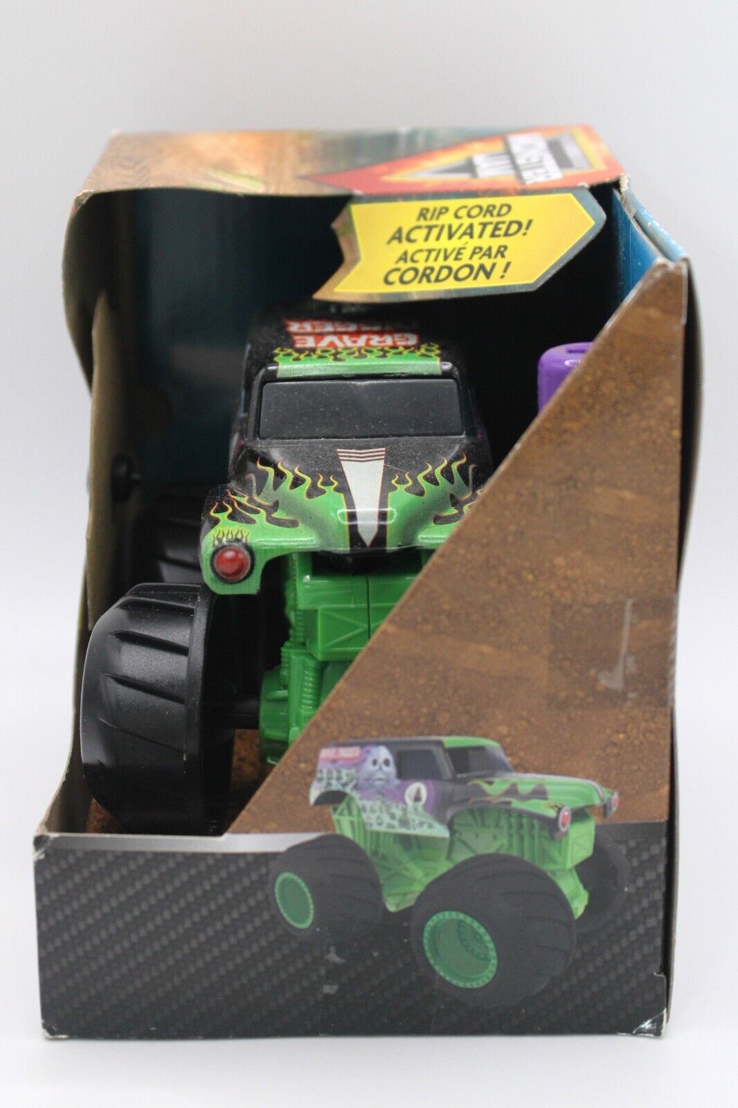 Monster Jam Official Grave Digger Spin Rippers Monster Truck 1/43 Scale Ripcord