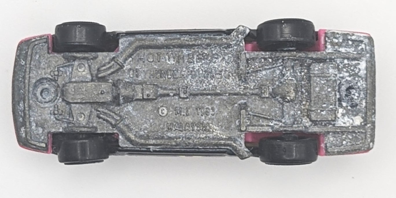 1993 Vintage Hot Wheels '81 Thunder Burner -Black & Pink Die-cast Toy #4