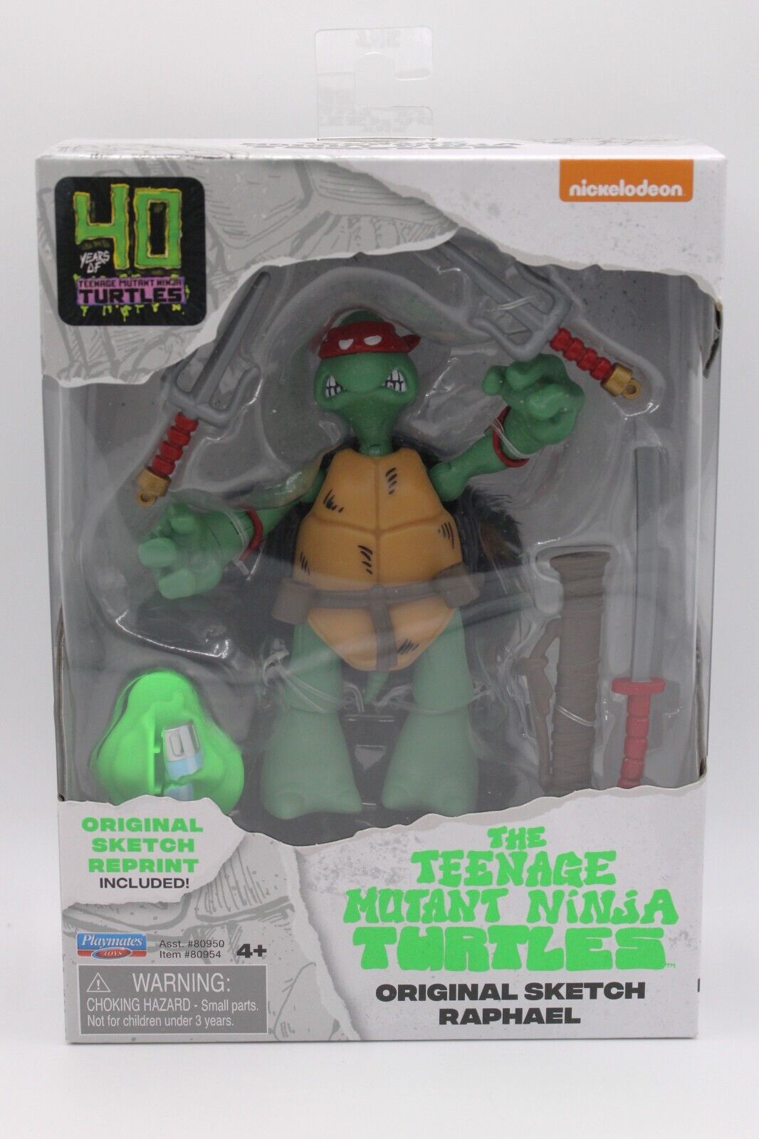 40 Years of Teenage Mutant Ninja Turtles Original Sketch Set of 4 Action Figures