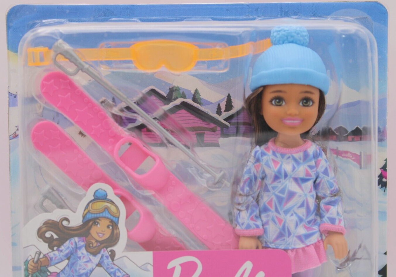 Barbie Chelsea You Can Be Anything Brunette Girl Winter Skier With Accessories