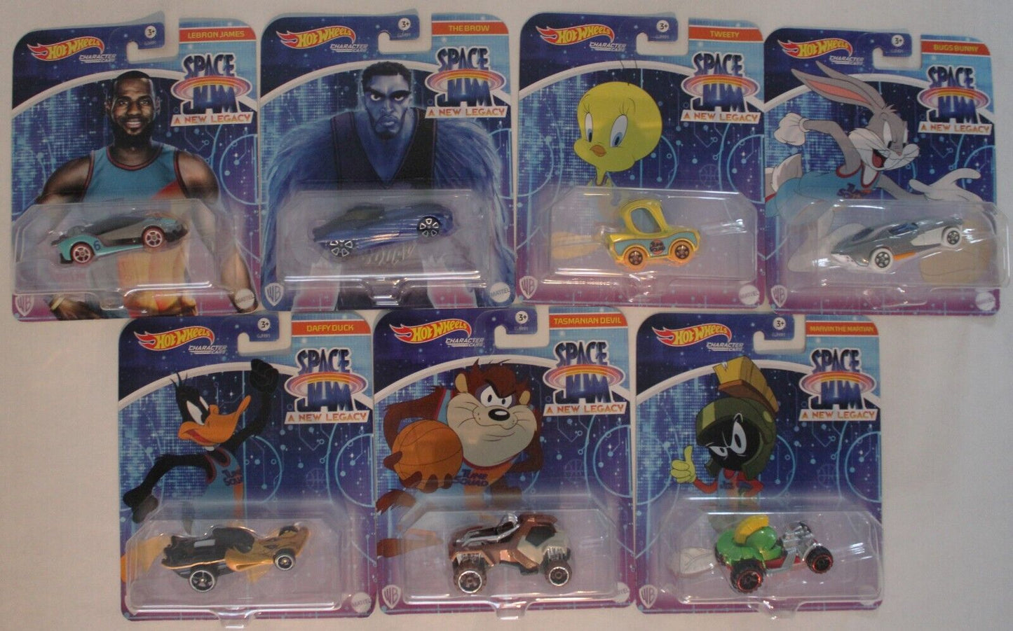 Hot Wheels Character Car Diecast Space Jam: A New Legacy Looney Tunes Full Set
