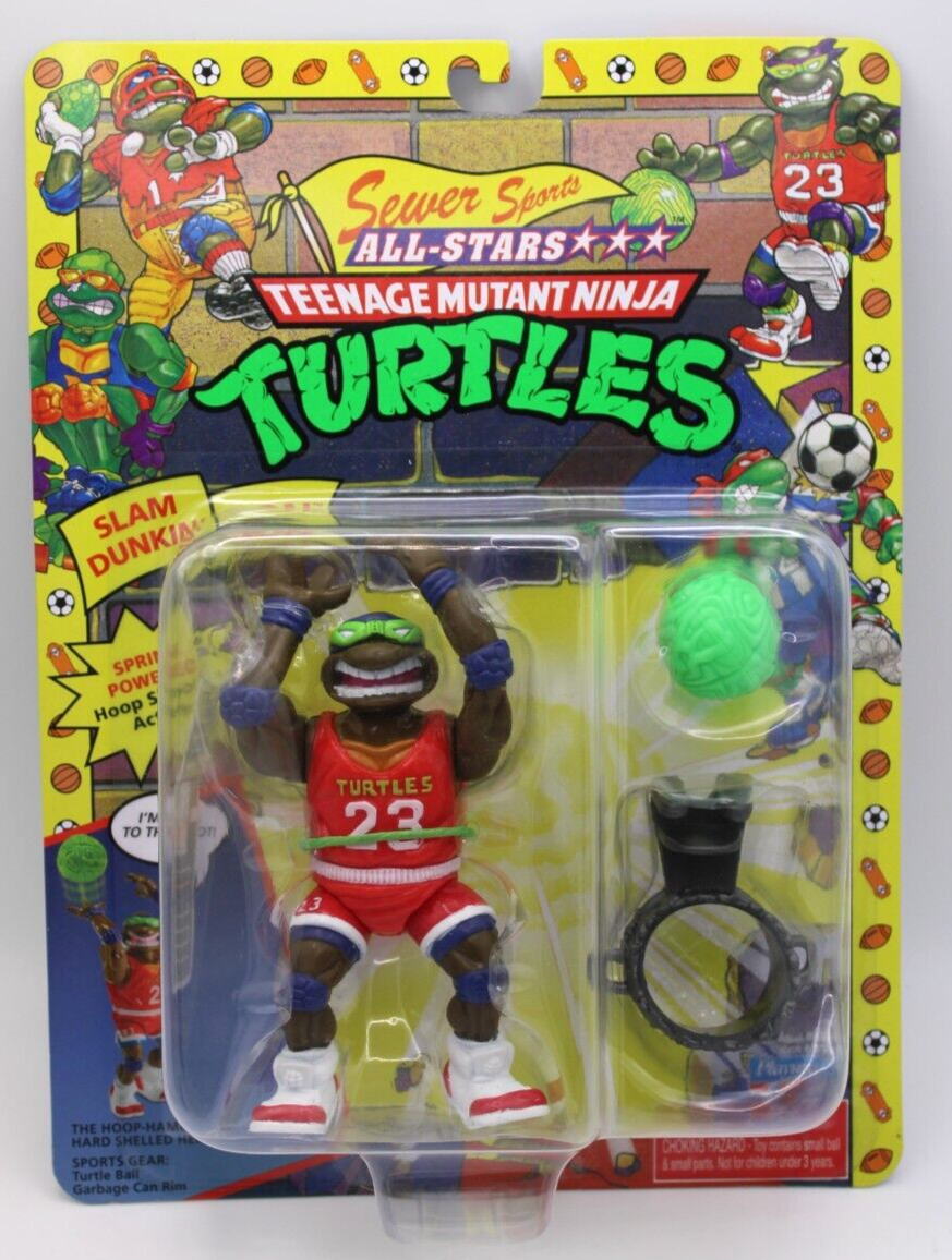Playmates TMNT Sewer Sports Slam Dunkin' Don 4.5" Action Figure 40th Anniversary