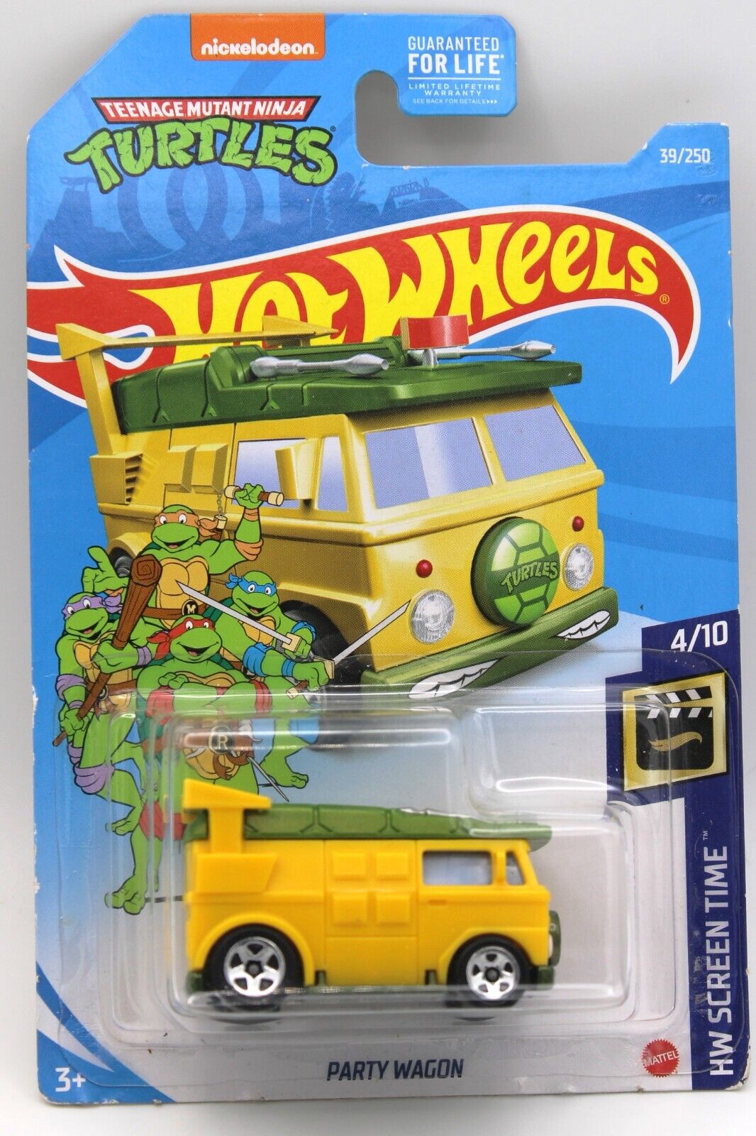 Hot Wheels TMNT Teenage Mutant Ninja Turtles Party Wagon 39/250 Screen Time 4/10