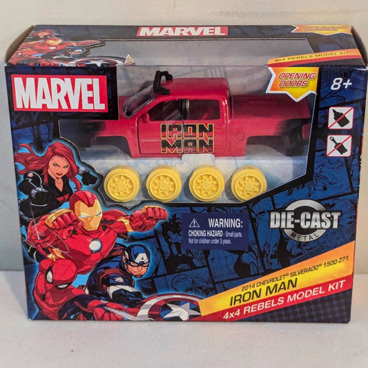 Marvel 4x4 Rebels Model Kit Iron-Man 2014 Chevy Silverado 1500 DieCast Truck NEW