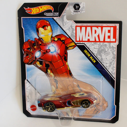 Lot of 2 Iron Man Hot Wheels Character Cars Comic Version Spider-Man Homecoming