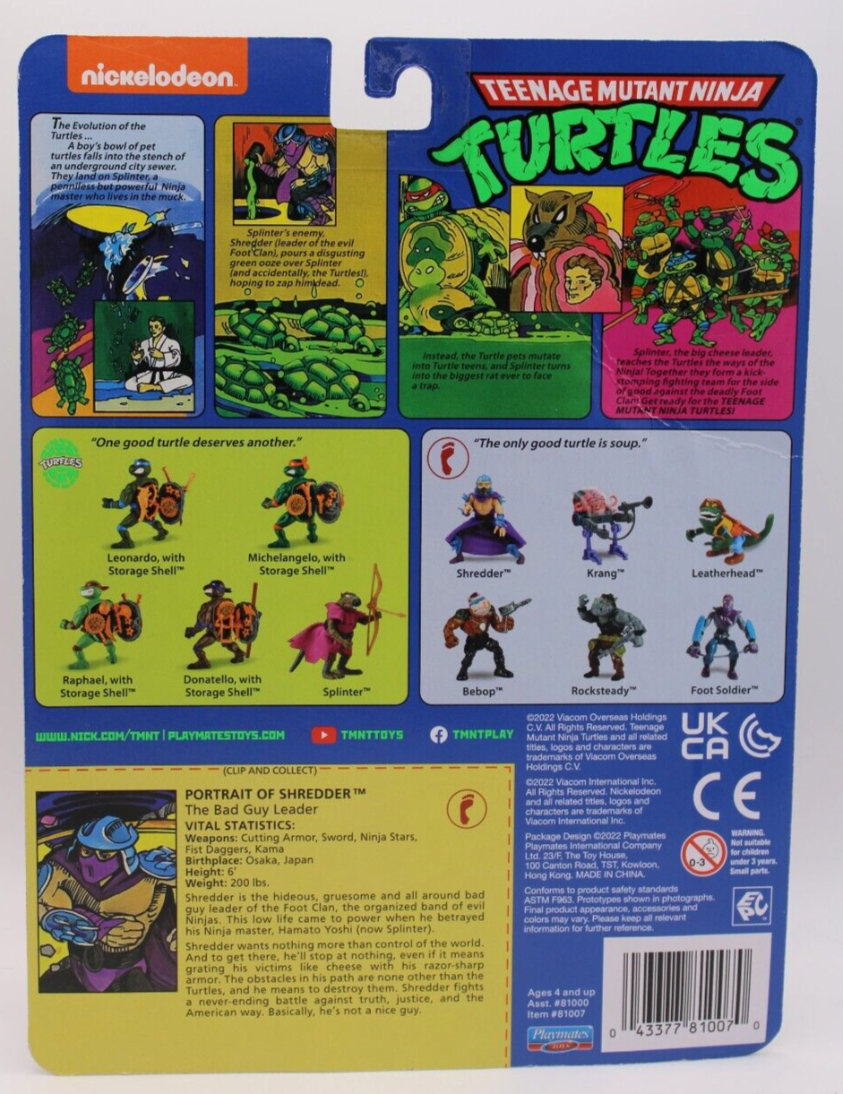 Playmates Toys Teenage Mutant Ninja Turtles Retro Shredder 4 Inch Action Figure