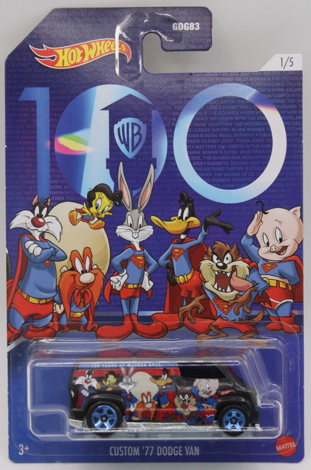 Hot Wheels Warner Brothers 100th Anniversary Looney Tunes Full Set of 5