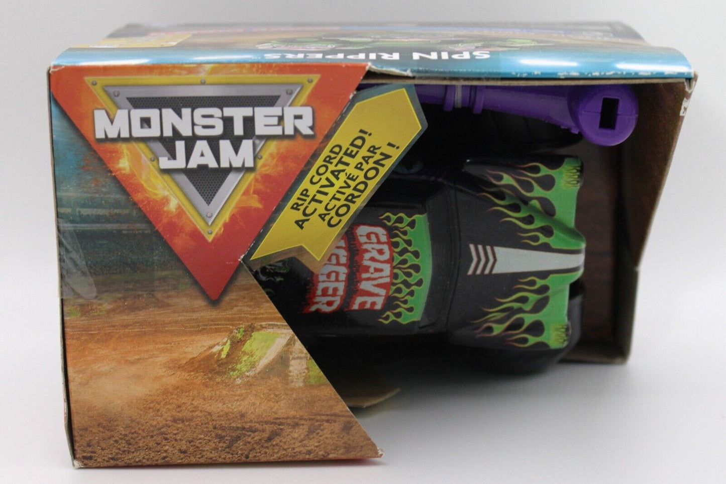 Monster Jam Official Grave Digger Spin Rippers Monster Truck 1/43 Scale Ripcord