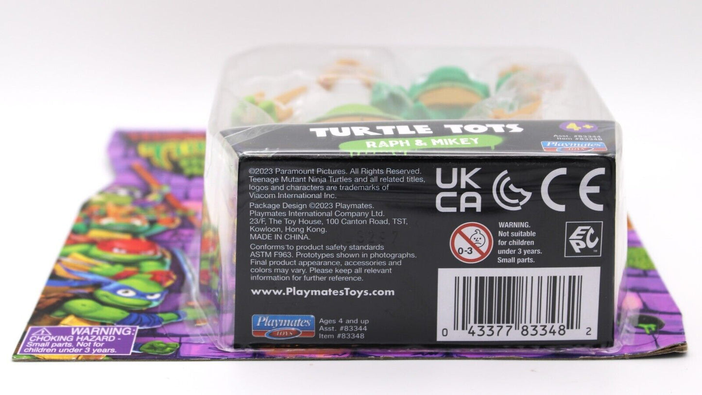 Teenage Mutant Ninja Turtles Mutant Mayhem Turtle Tots Raph & Mikey Figures