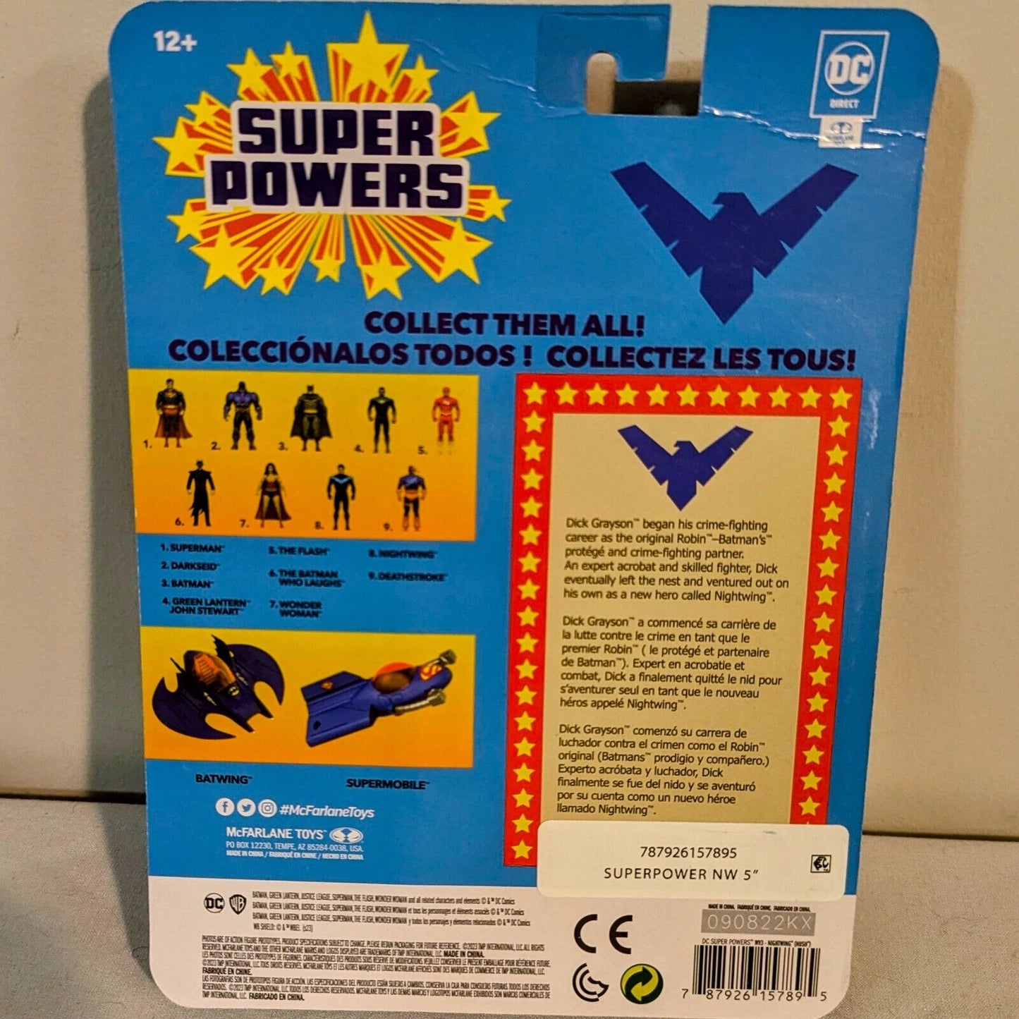McFarlane Toys DC Comics - Super Powers 5 Inch Figure - NightWing Card Crease