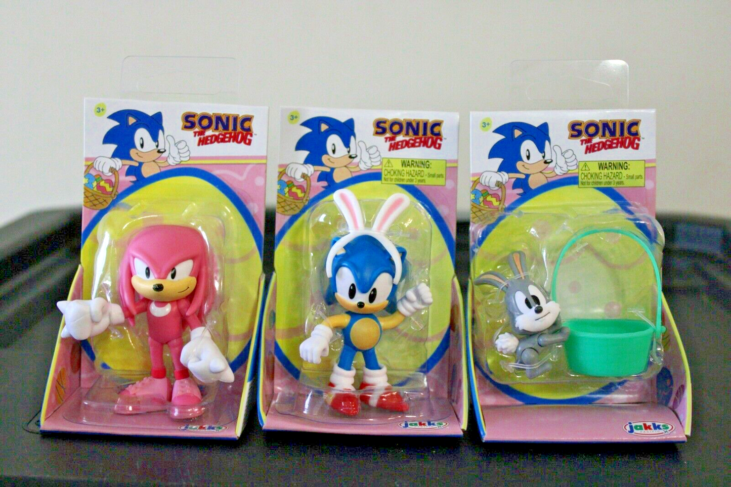 Sonic the Hedgehog Easter Jakks 2.5” Figure Sonic Pocky Knuckles Set of 3
