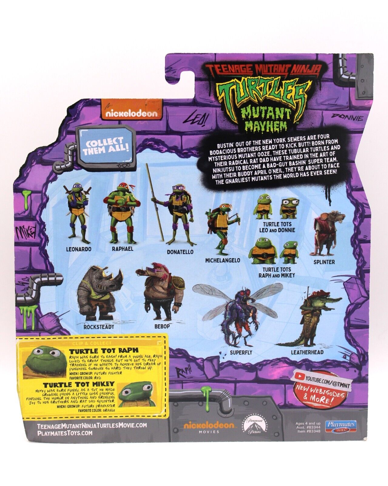 Teenage Mutant Ninja Turtles Mutant Mayhem Turtle Tots Raph & Mikey Figures