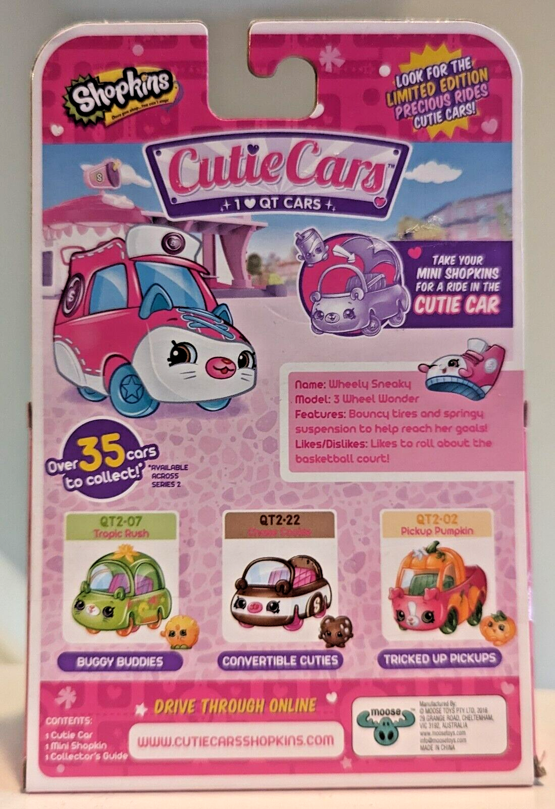 Shopkins Cutie Cars Qt2-10 Wheely Sneaky Die-Cast Car Mini Retired