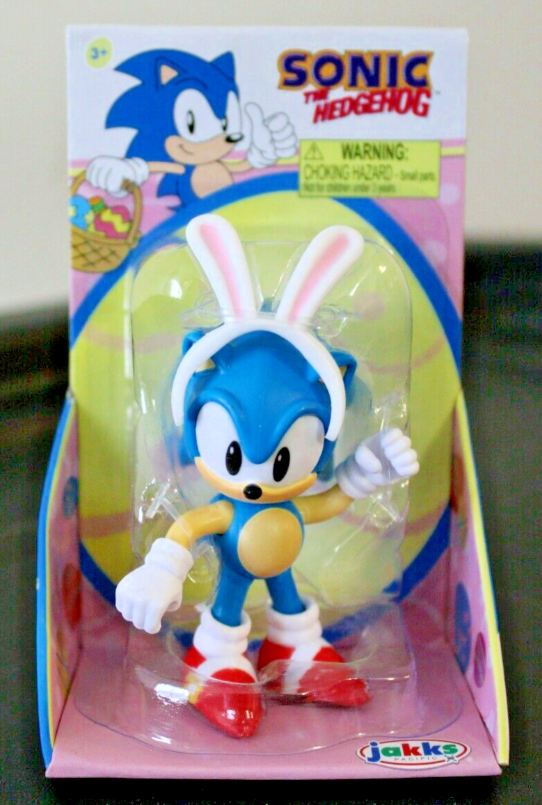 Sonic the Hedgehog Easter Jakks 2.5” Figure Sonic Pocky Knuckles Tails Set of 4