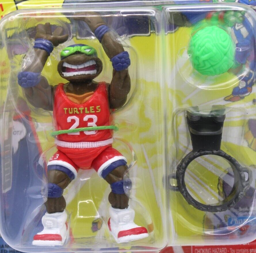 Playmates TMNT Sewer Sports Slam Dunkin' Don 4.5" Action Figure 40th Anniversary