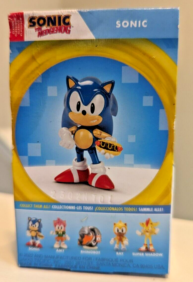 Classic Sonic The Hedgehog Chili Dog 2.5 inch Figure (Checklane Packaging) New