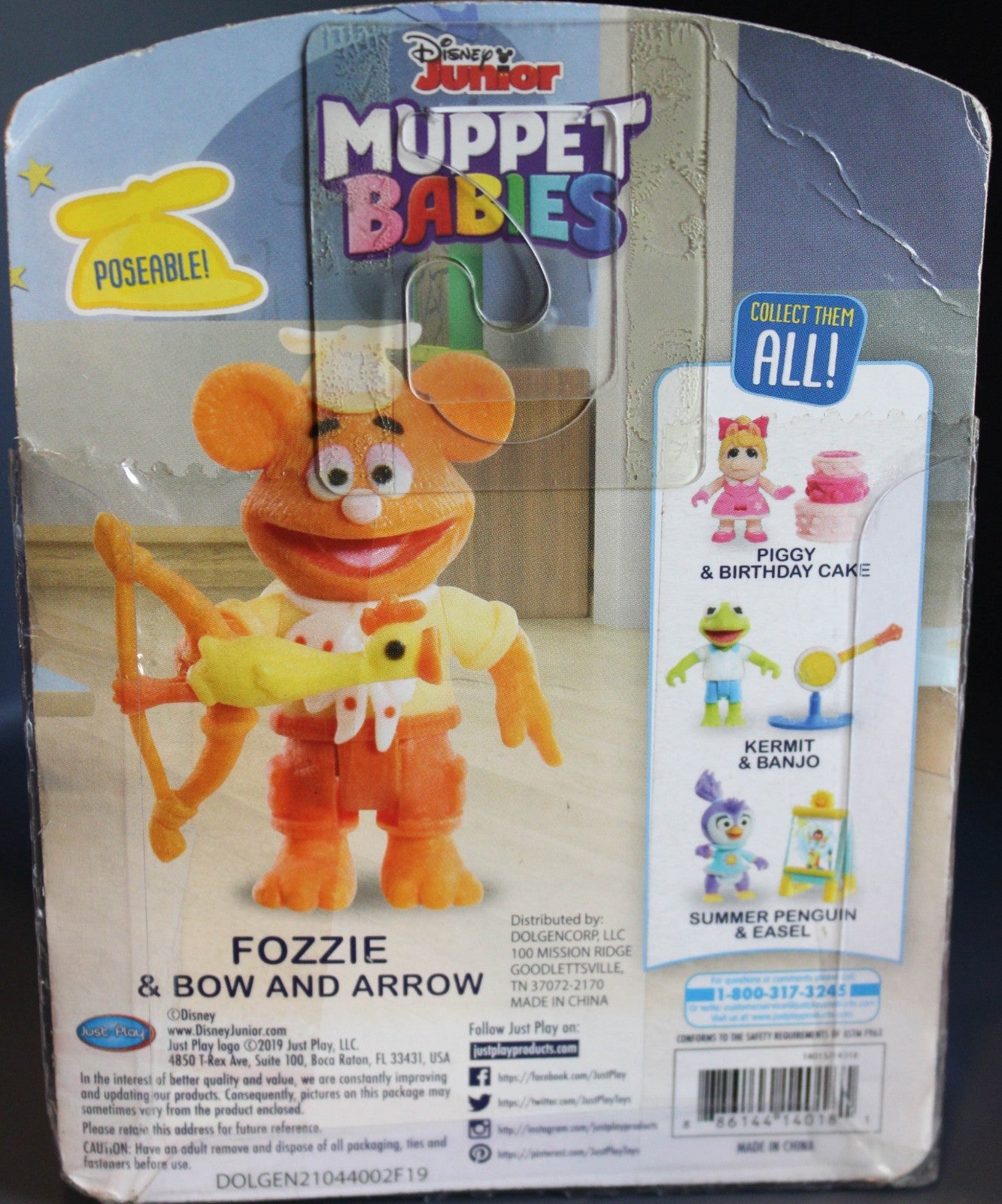 Muppet Babies 2 Action Figures - Fozzie w/ Bow & Piggy w/ Bday Cake