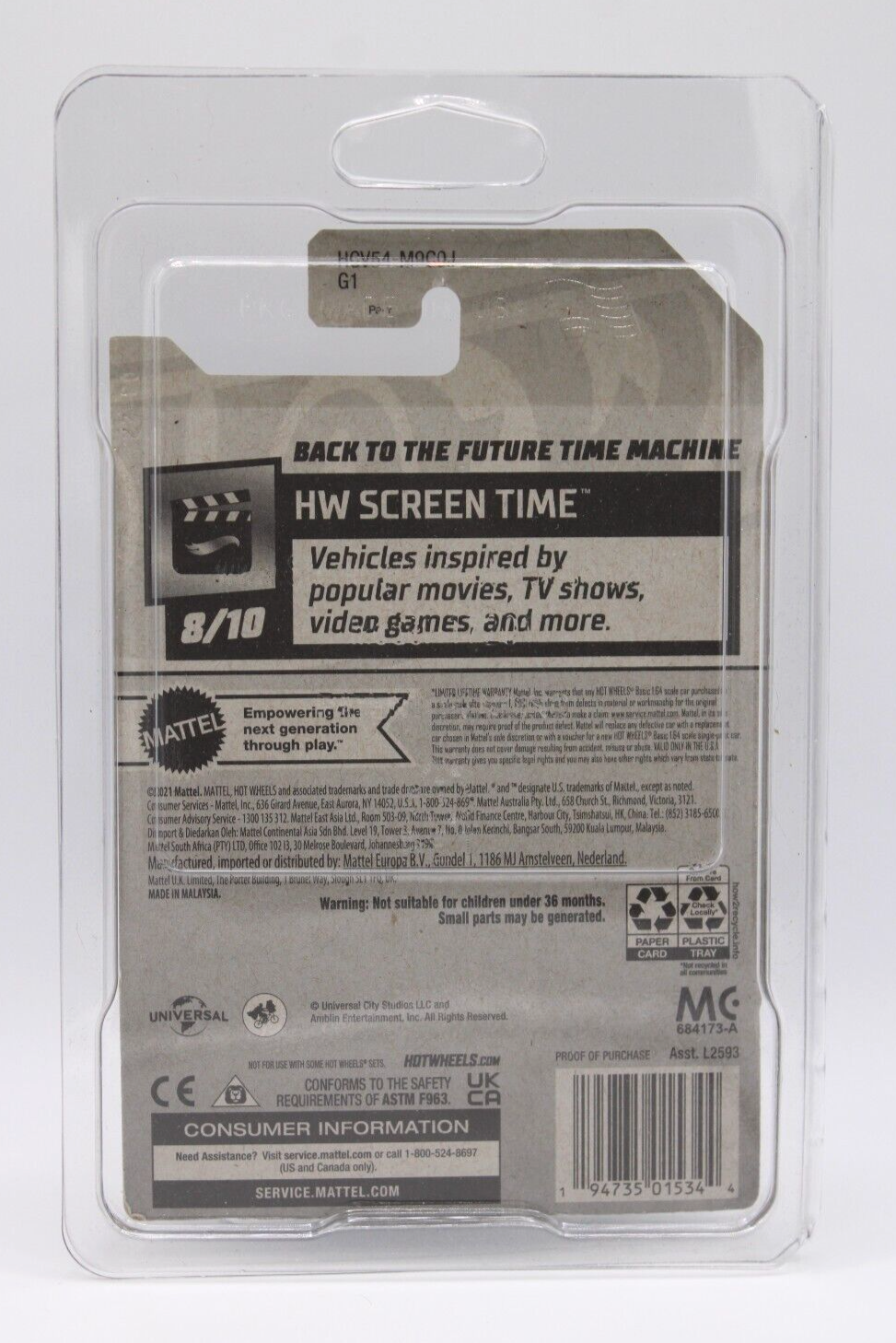 Hot Wheels 2022 (167/250) Screen Time (8/10) Back To The Future Time Machine