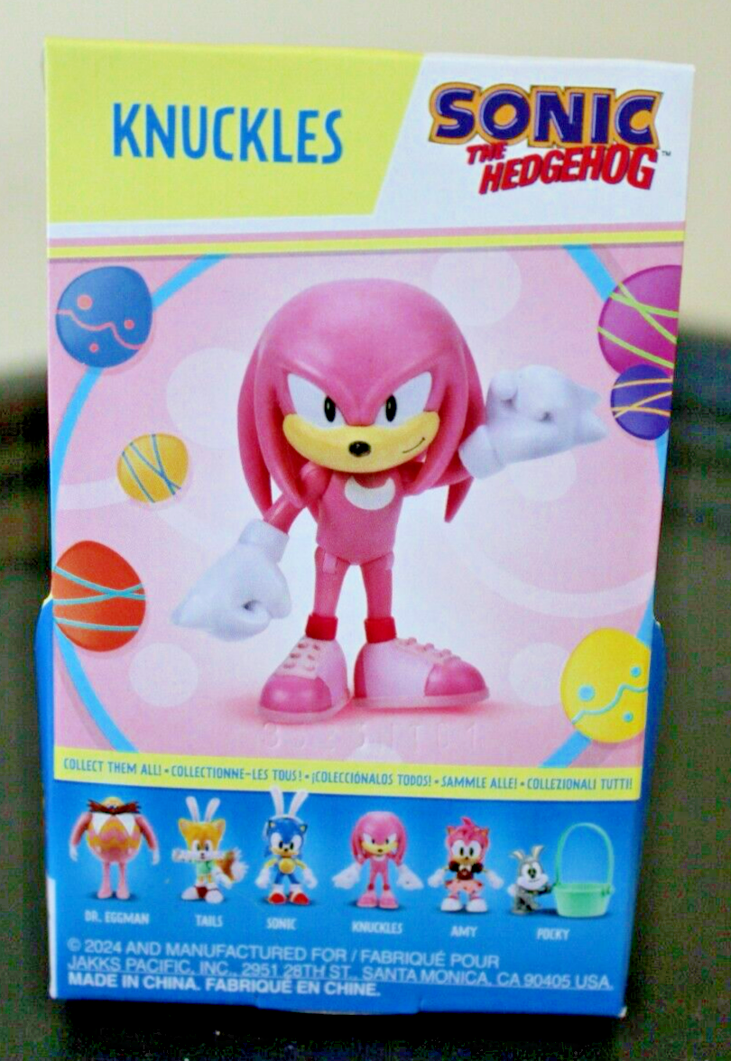 Sonic the Hedgehog Easter Jakks 2.5” Figure Sonic Pocky Knuckles Tails Set of 4