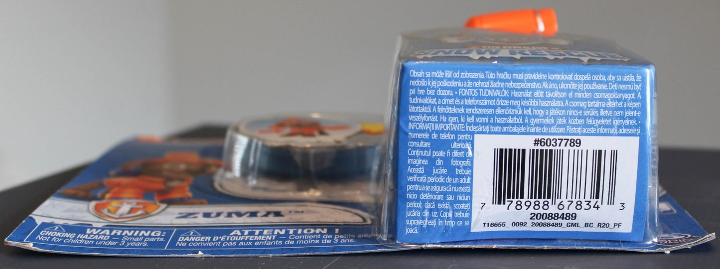 Spin Master Paw Patrol Great Snow Rescue Zuma Figure Winter Jet Pack