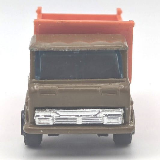 Yat Ming Cabover Lorry Dump Truck Tipper Brown Cab & Orange Bed - ~1:64