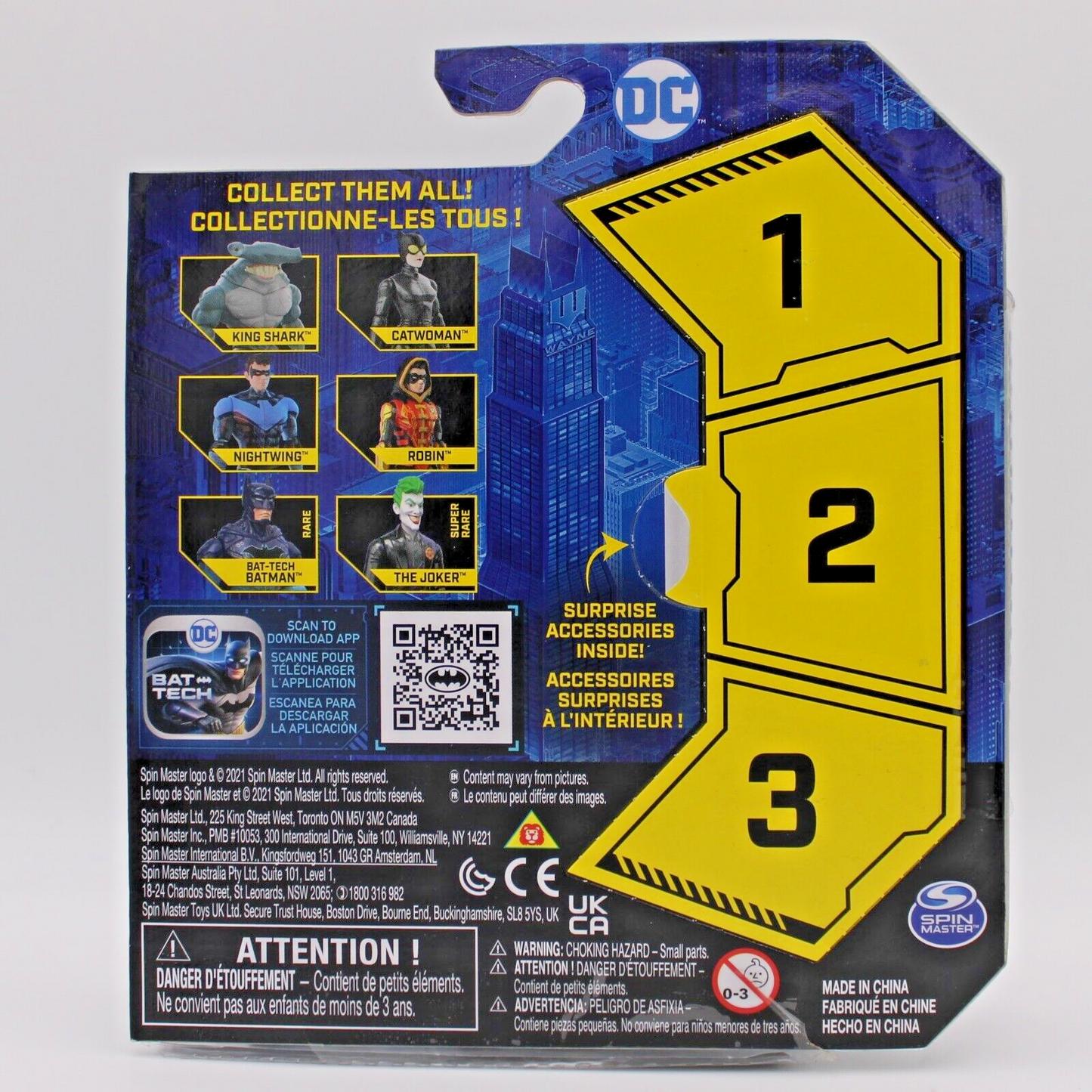 Spinmaster DC 4" Batman Bat-Tech Figures: Clear Blue Chase Variant & 1st Edition