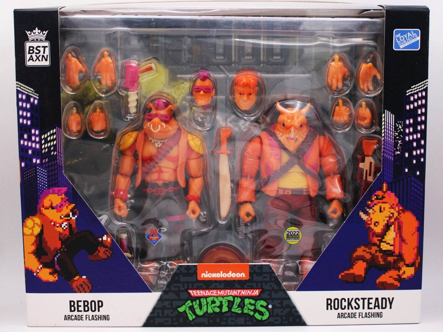 Nickelodeon Teenage Mutant Ninja Turtles Bebop & Rocksteady Arcade Flashing MIB
