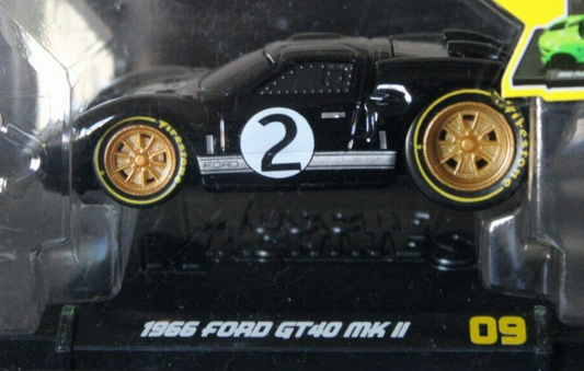 1/64 Muscle Machines 1966 Ford GT40 MKII #2 Diecast Model Car Black MIP