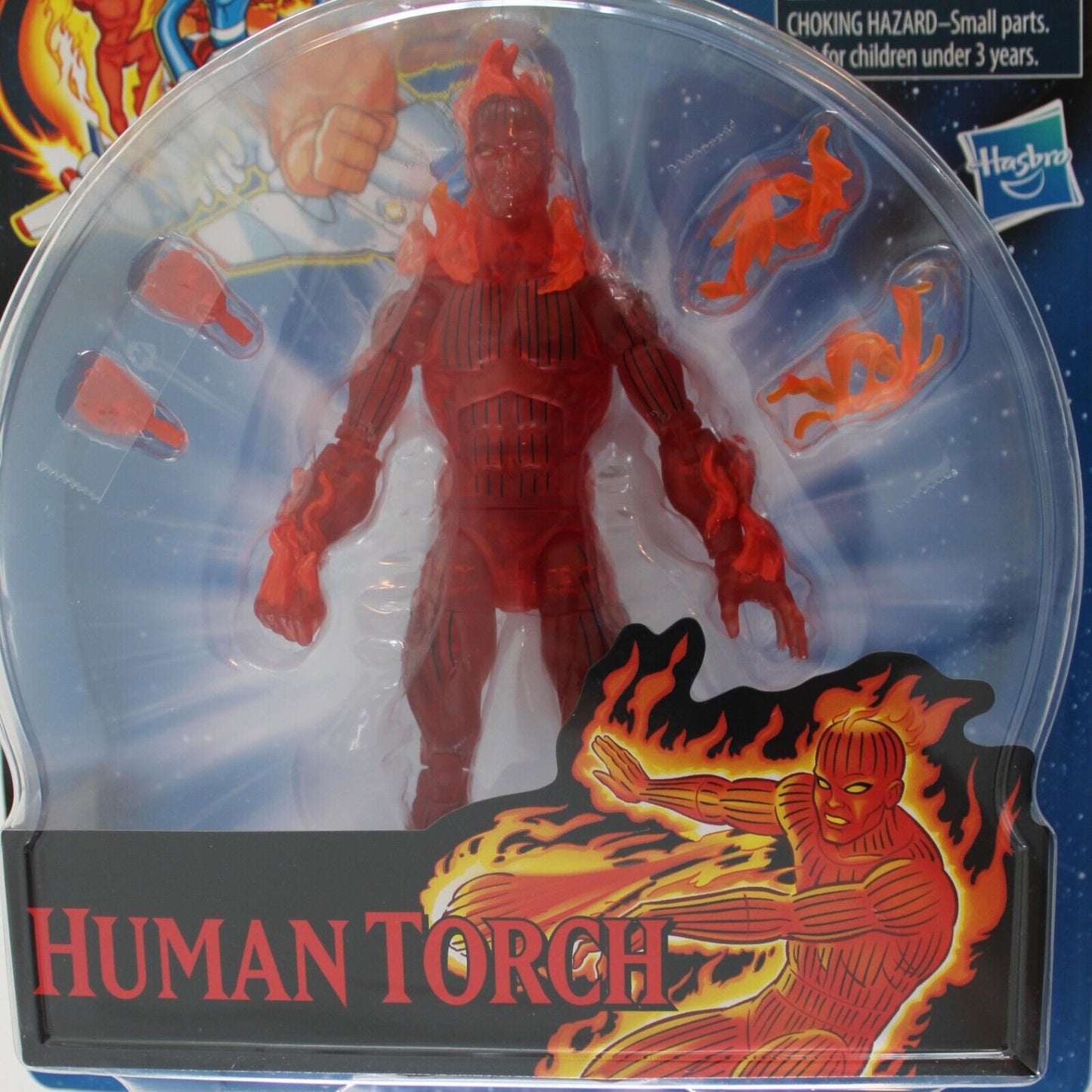 Hasbro Marvel Legends Series Retro Fantastic Four The Human Torch 6 Inch Figure
