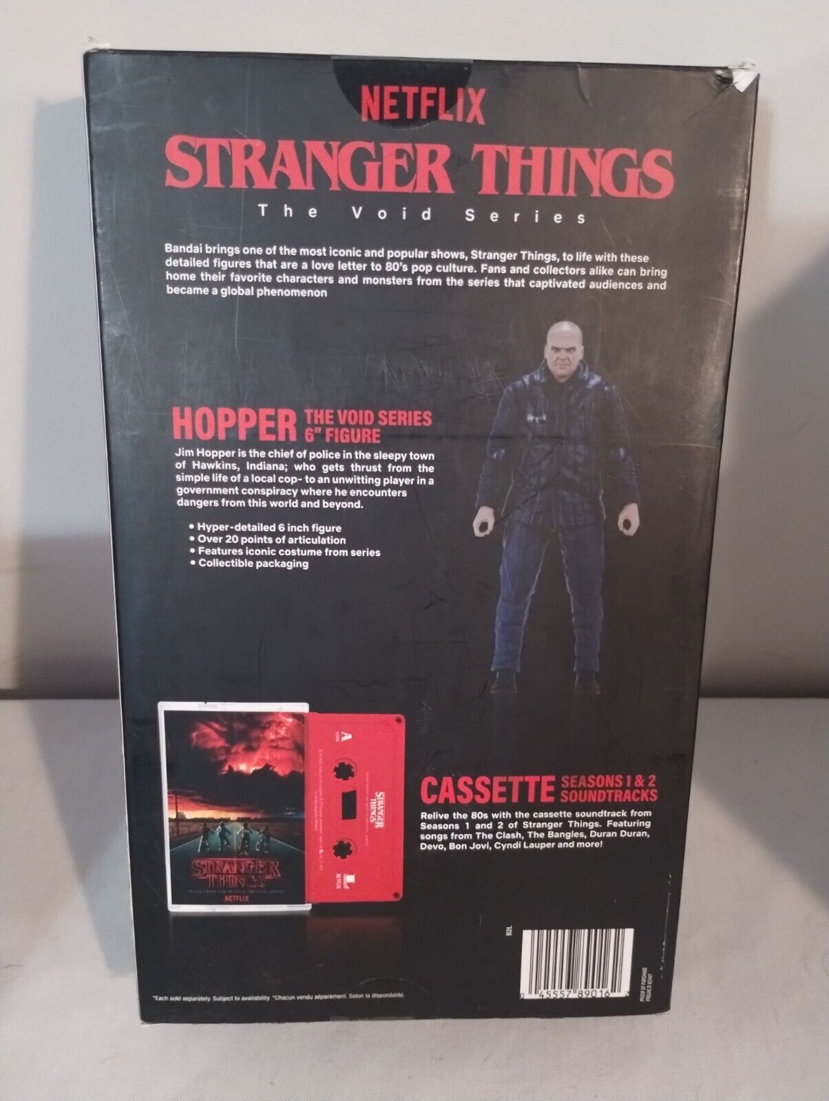 Bandai Stranger Things: The Void Series Hopper 7" Action Figure w/ Cassette