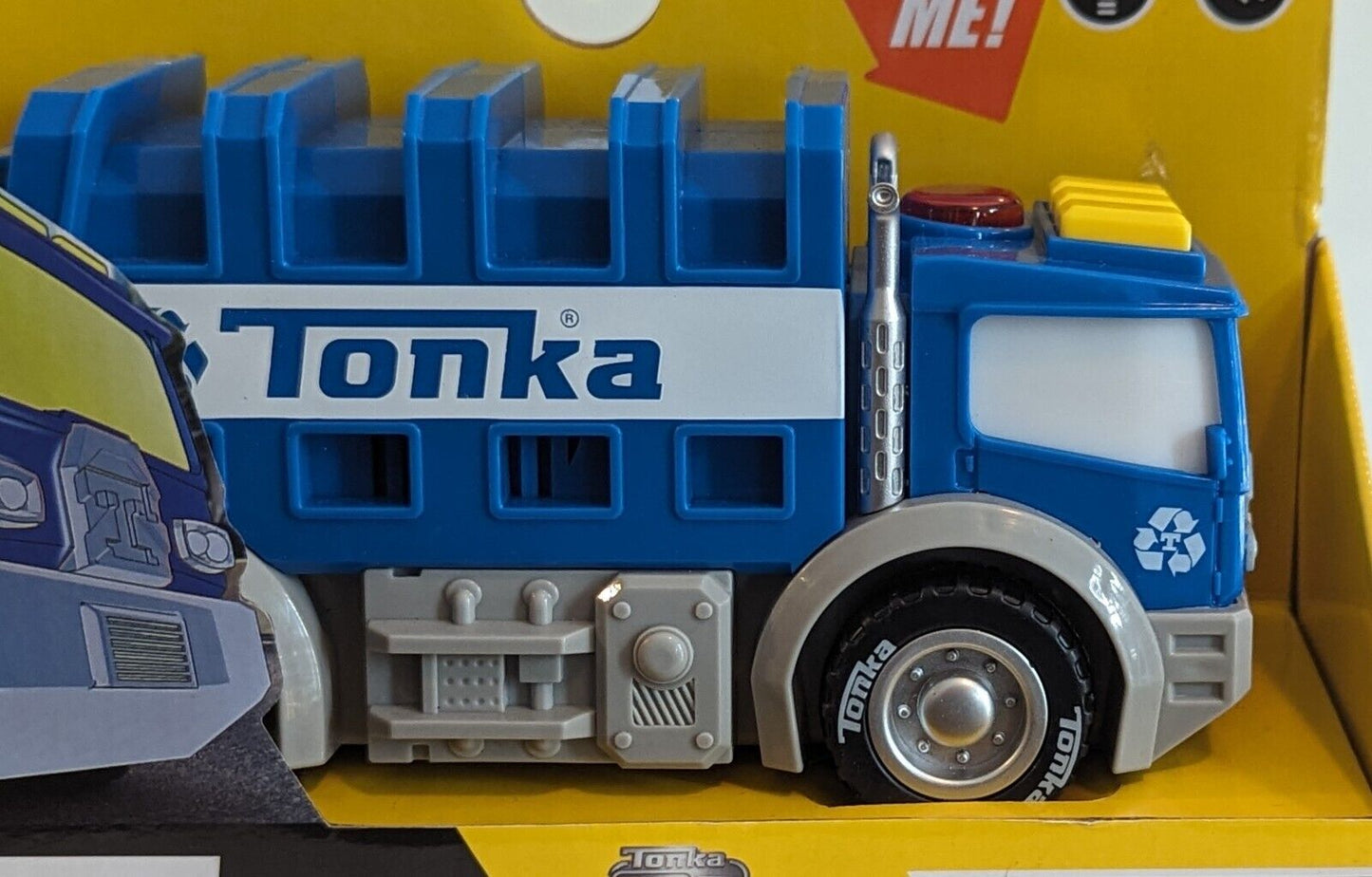 Tonka Mighty Force Recycling Truck Blue Toy Vehicle Realistic Lights & Sounds
