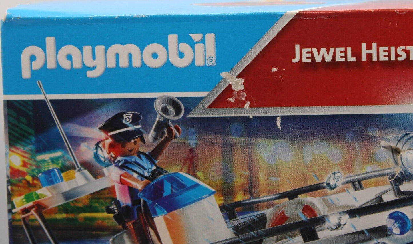 Playmobil Police Action Jewel Heist Getaway Building Set 70463 (Punctured Box)