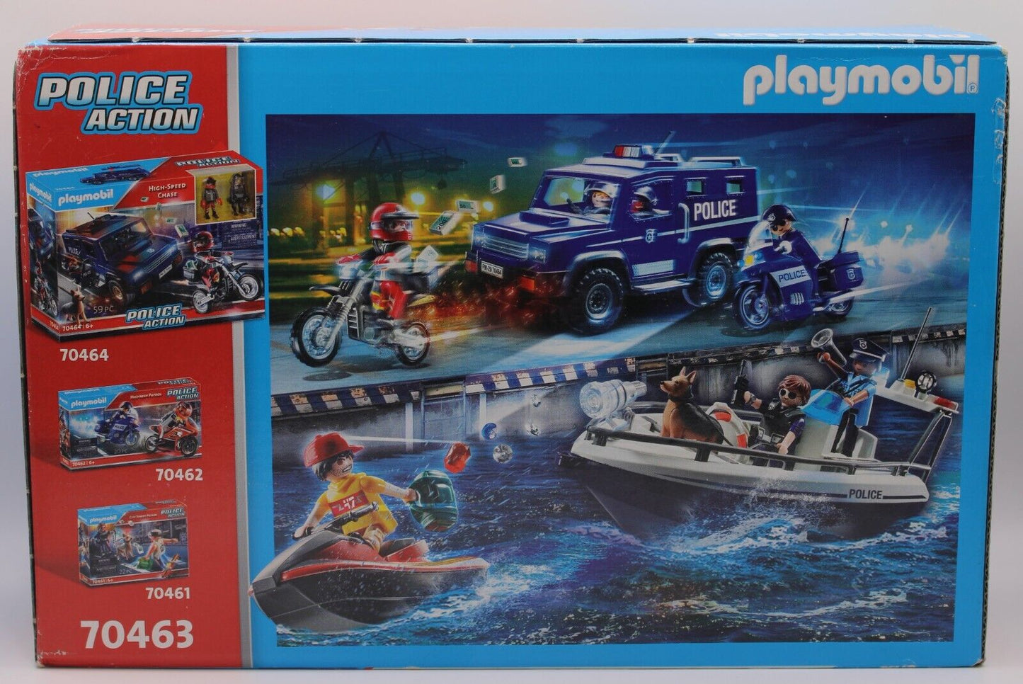 Playmobil Police Action Jewel Heist Getaway Building Set 70463 (Punctured Box)