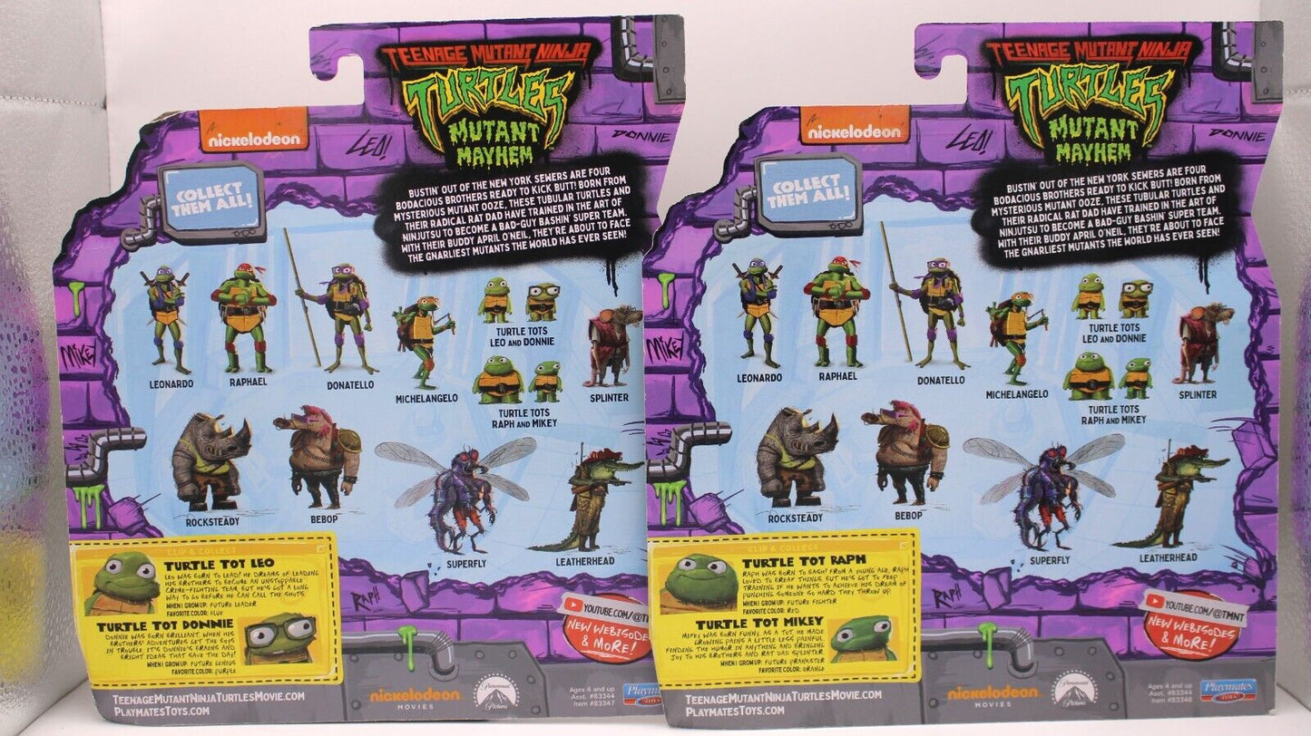Teenage Mutant Ninja Turtles Mutant Mayhem Turtle Tots Raph Mikey Leo Donnie