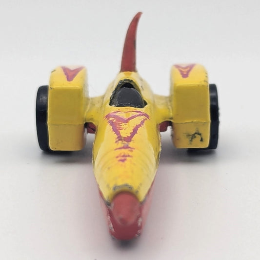 1988 Vintage Diecast Mattel Hot Wheels Tricar X8 Red/Yellow Dragster Speed Racer