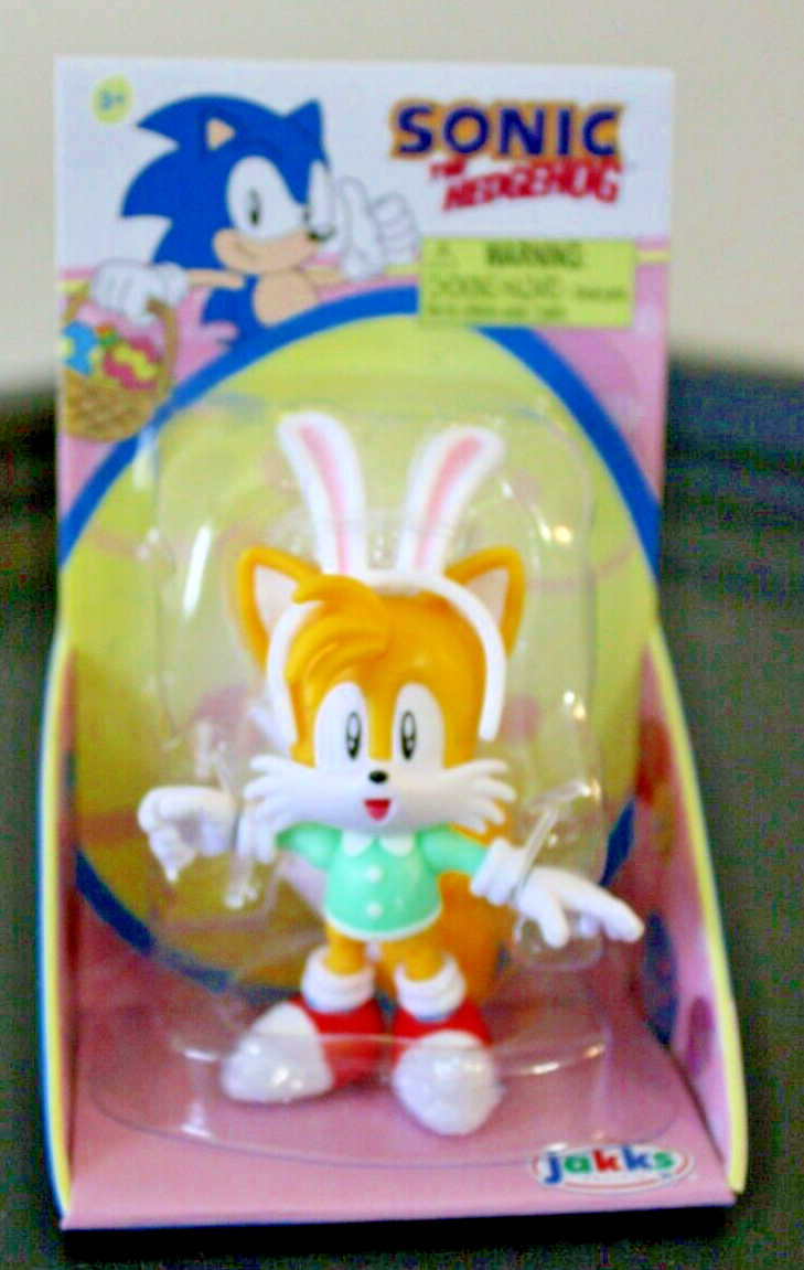 Sonic the Hedgehog Easter Jakks 2.5” Figure Sonic Pocky Knuckles Tails Set of 4