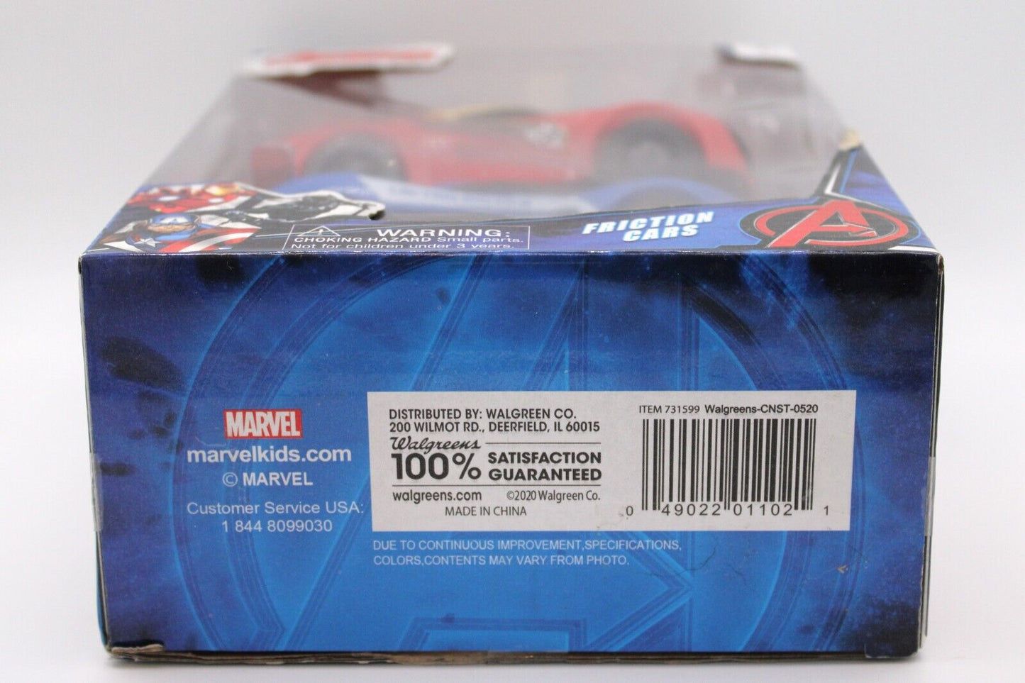 Avengers Black Panther Captain America Iron Man Marvel Friction Cars
