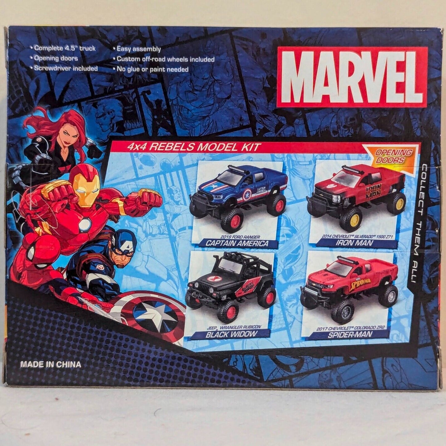 Marvel 4x4 Rebels Model Kit Iron-Man 2014 Chevy Silverado 1500 DieCast Truck NEW
