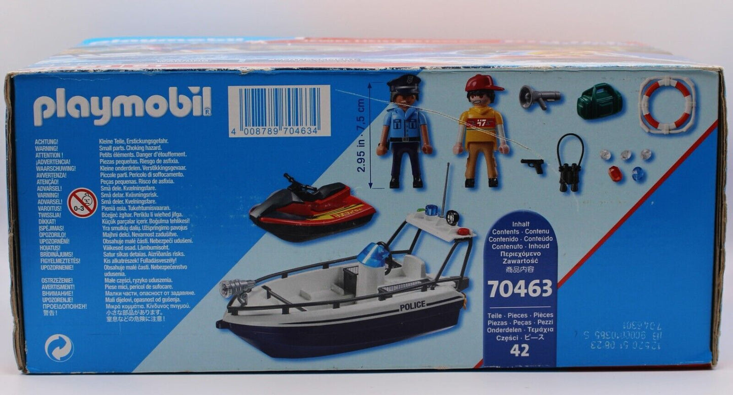 Playmobil Police Action Jewel Heist Getaway Building Set 70463 (Punctured Box)