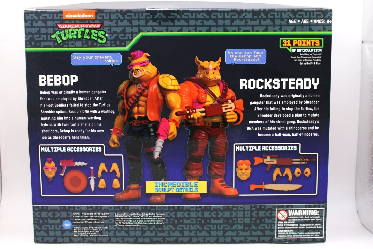 Nickelodeon Teenage Mutant Ninja Turtles Bebop & Rocksteady Arcade Flashing MIB