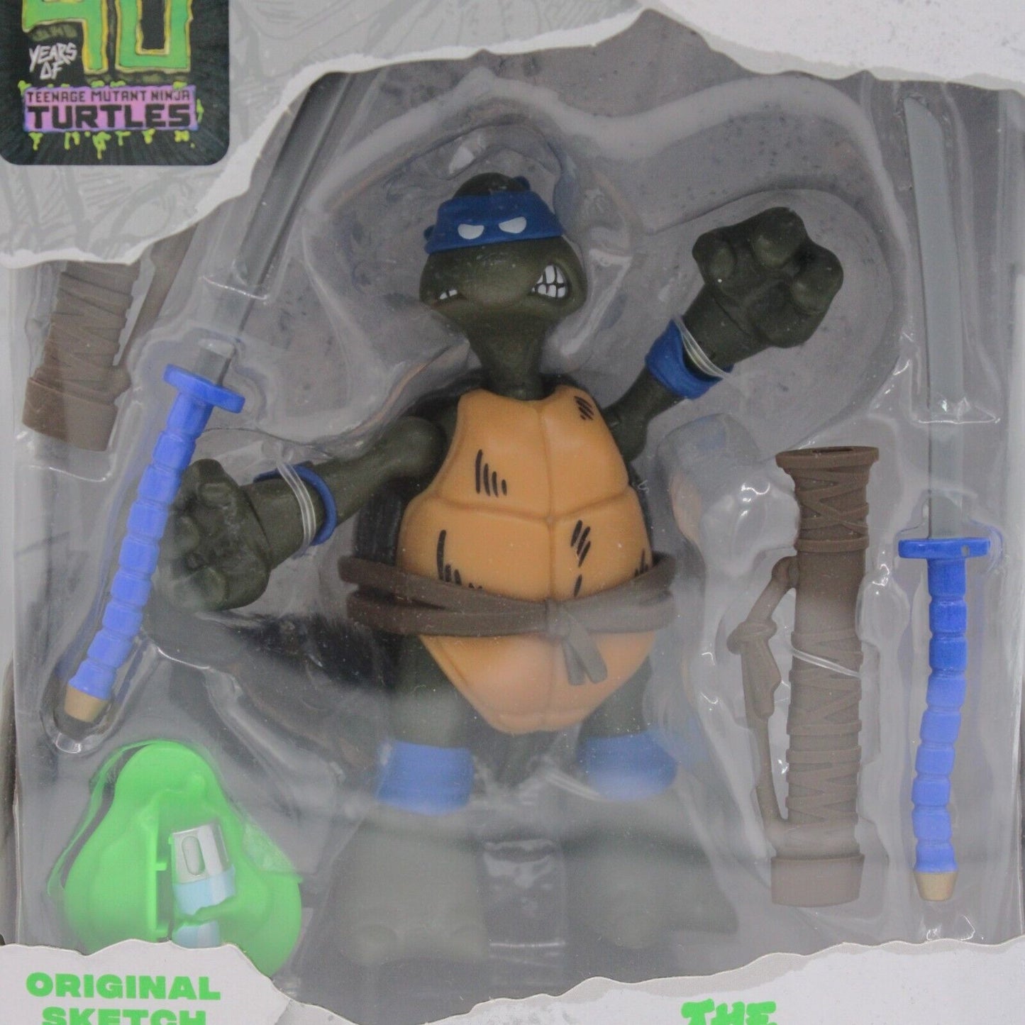 40 Years of Teenage Mutant Ninja Turtles Original Sketch Set of 4 Action Figures