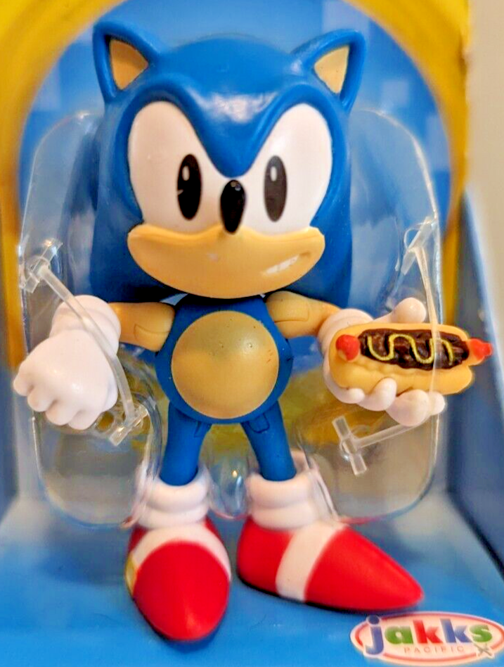 Classic Sonic The Hedgehog Chili Dog 2.5 inch Figure (Checklane Packaging) New