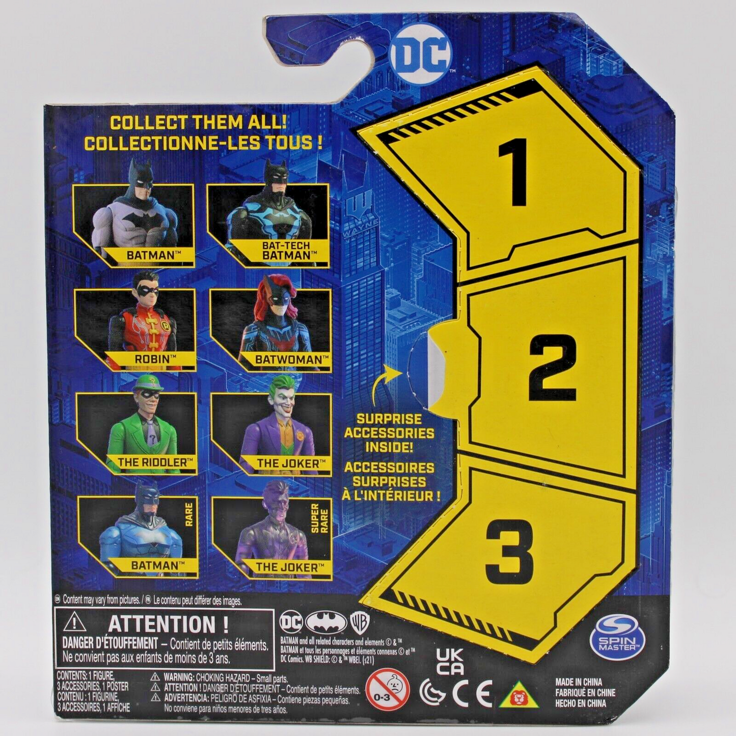 Spinmaster DC 4" Batman Bat-Tech Figures: Clear Blue Chase Variant & 1st Edition