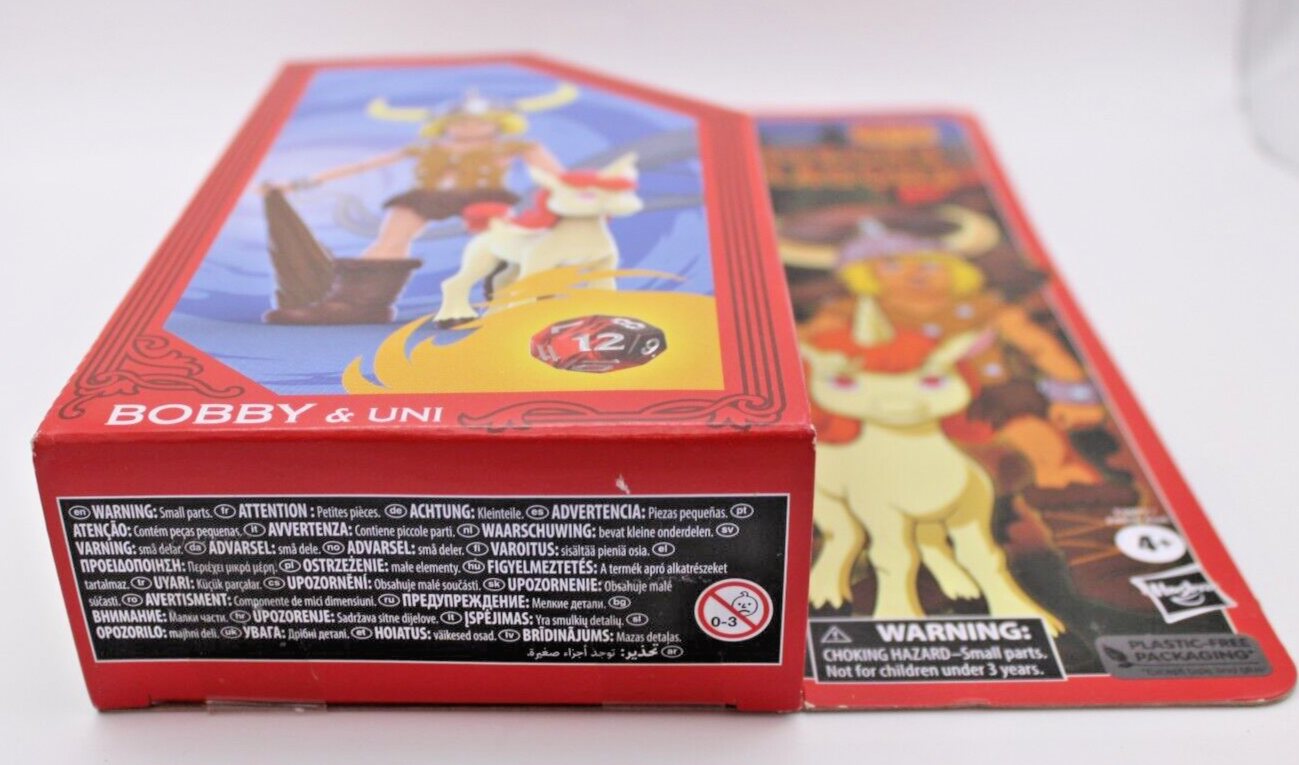 Dungeons & Dragons: Bobby & Uni Figures + Accessory & Dice (2023, Hasbro) MIP