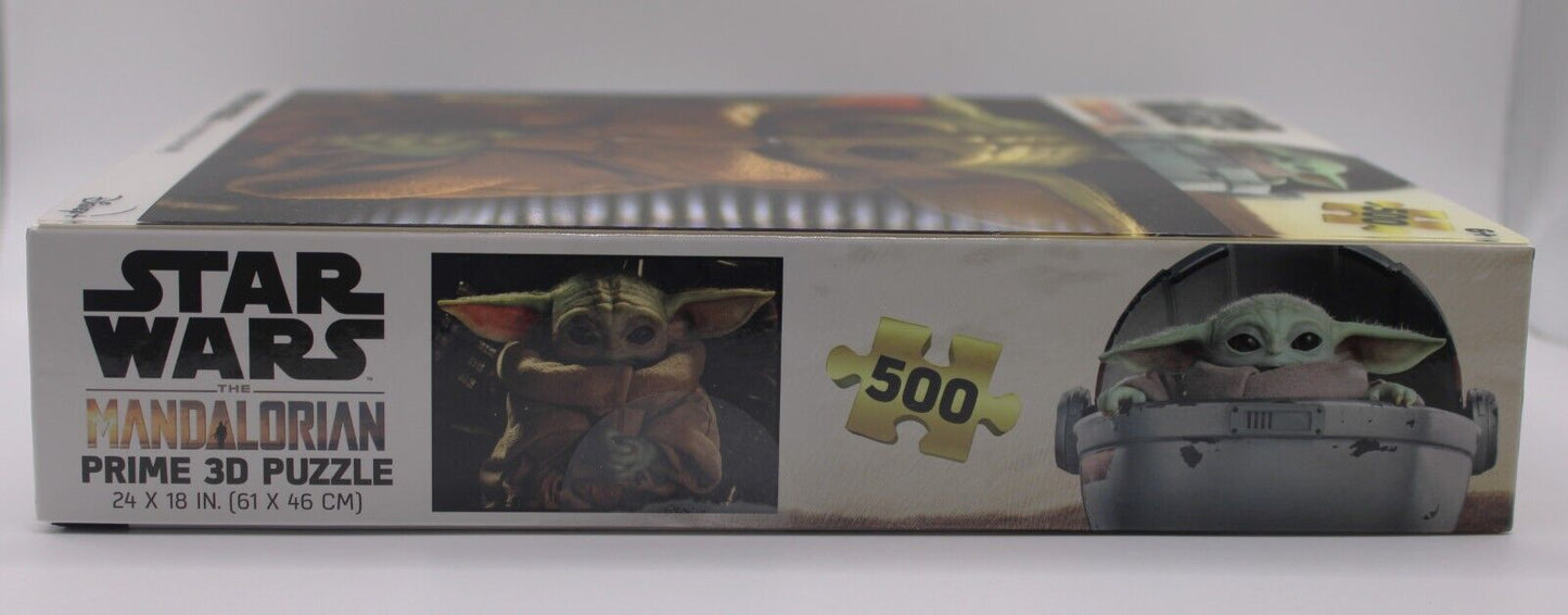 Star Wars Mandalorian 3D Lenticular Puzzle Baby Yoda Sealed 500 Pieces Ages 6+