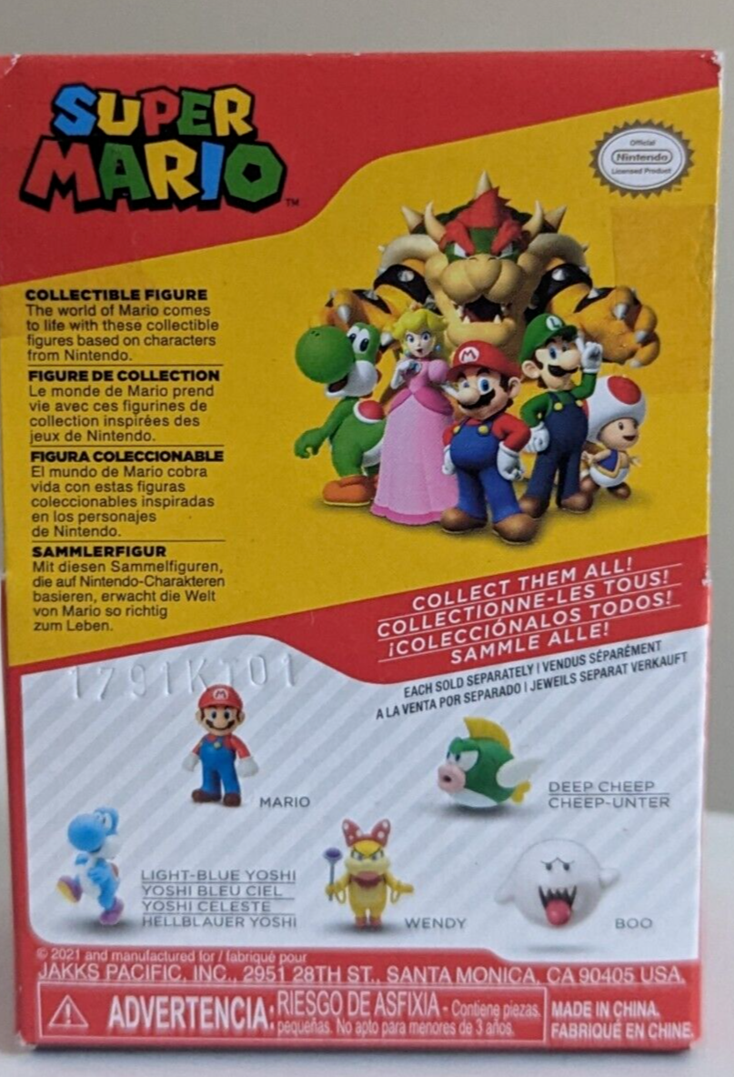 Super Mario 2.5" Series Wendy Koopa Figure Checklane Version (Crushed Packaging)