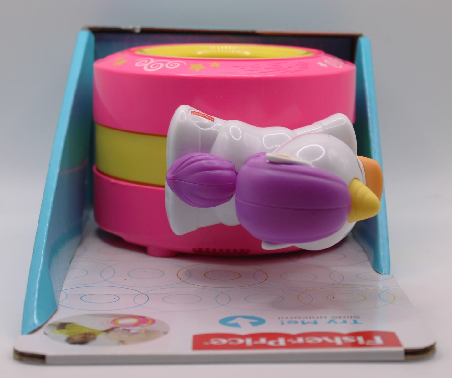 Fisher Price Crawl Along Musical Unicorn with Mirror Rolling Toy New