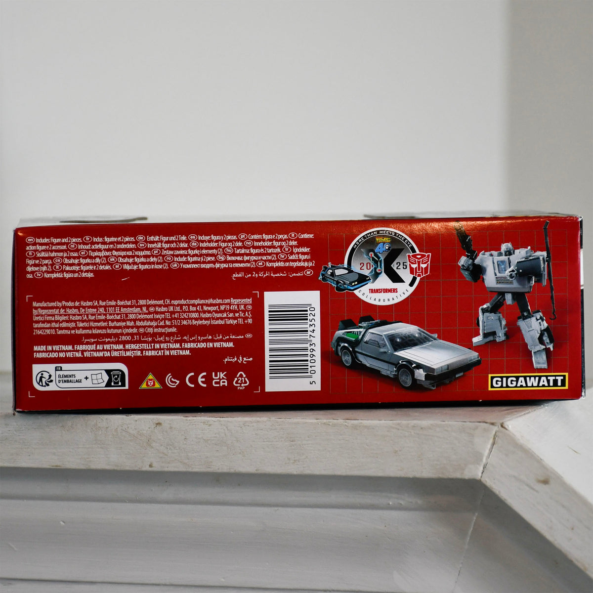 Hasbro Transformers Back to the Future 40th Anniversary Gigawatt Delorean Figure